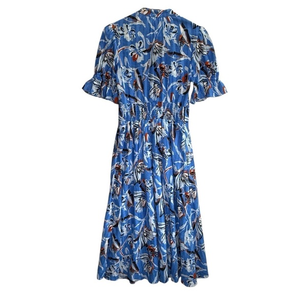 Diane Von Furstenberg Erica Blue Floral Print Maxi Dress. Size 0 - Picture 8 of 15